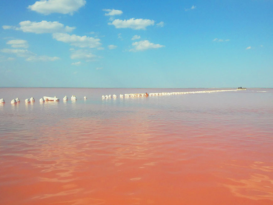 что посмотреть на западе крыма – розовое озеро